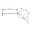 Vârf de lipit Pico RTPS 001 C X MS, conic curbat, Ø 0,1mm