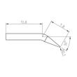 Vârf de lipit Pico RTPS 002 C X MS, conic curbat, Ø 0,2mm