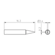Vârf de lipit Pico RTPS 004 S MS, tip daltă, Ø 0,4mm x 0,2mm