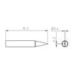 Vârf de lipit Pico RTPS 004 S MS, tip daltă, Ø 0,4mm x 0,2mm