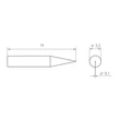 Vârf de lipit Micro RTMS 001 C NW MS, conic, Ø 0,1mm
