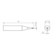 Vârf de lipit Micro RTMS 004 C MS, conic, Ø 0,4mm