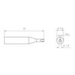 Vârf de lipit Micro RTMS 013 S MS, tip daltă, Ø 1,3mm x 0,4mm