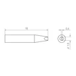 Vârf de lipit Micro RTMS 015 S MS, tip daltă, Ø 1,5mm x 0,4mm