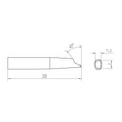 Vârf de lipit Micro RTMS 020 G MS, tip Gull Wing Ø1,2mm x 2.0mm