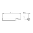 Vârf de lipit Pico RTP 002 S MS, de tip daltă ø0,2x0,1mm 