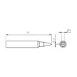 Vârf de lipit Pico RTP 010 S, daltă 1,0x0,3mm