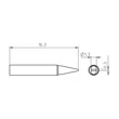 Vârf de lipit Pico RTP 013 S MS, daltă  ø1,3 x 0,3mm 