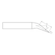 Vârf de lipit Ultra RTUS 004 C X MS, conic, Ø 0,4mm