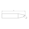 Vârf de lipit Ultra RTUS 020 G MS, conic, Ø 0,4mm