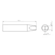 Vârf de lipit Ultra RTUS 032 S MS, conic, Ø 0,4mm