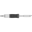 Vârf de lipit Ultra RTUS 050 B MS, conic, Ø 0,4mm