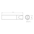 Vârf de lipit Ultra RTUS 050 S MS, conic, Ø 0,4mm