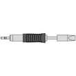 Vârf de lipit Ultra RTUS 076 S MS, conic, Ø 0,4mm