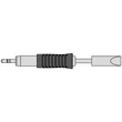 Vârf de lipit Ultra RTUS 093 S MS, conic, Ø 0,4mm