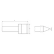 Vârf de lipit Ultra RTUS 100 K MS, conic, Ø 0,4mm
