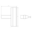 Vârf de lipit Ultra RTUS 330 K MS, conic, Ø 0,4mm