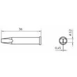 Vârf de lipit XT CSL tip daltă plat Ø3,2 mm