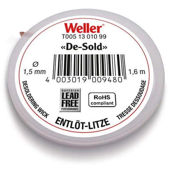 Tresă de dezlipit Weller De-Sold 1,5mm 1,6m