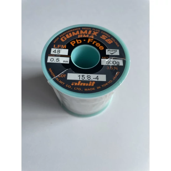 Sârmă de cositor Gummix SB RMA LFM-48 Flux 3,5; 0,5mm; 500g