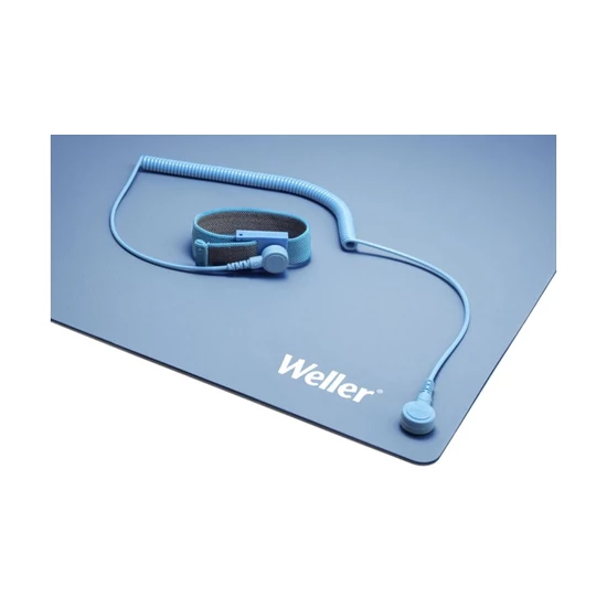 Covor de masă Weller ESD albastru 900x600mm cu brățară de pământare inclus
