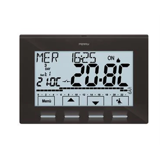 Termostat programabil montabil pe perete 230V, antracit