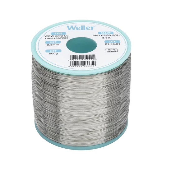 Sârmă de cositor Weller WSW SAC L0 SN3,0AG0,5CU3,5%, 0,3mm; 500g